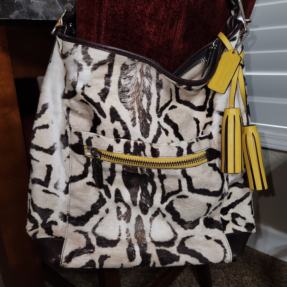 Coach Shoulder Bag Legacy Limited Edition Ocelot Calf Hair